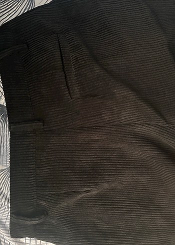 Kahverengi Kadın Süet Pileli Pantolon - Görsel 3