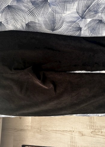 Kahverengi Kadın Süet Pileli Pantolon - Görsel 4