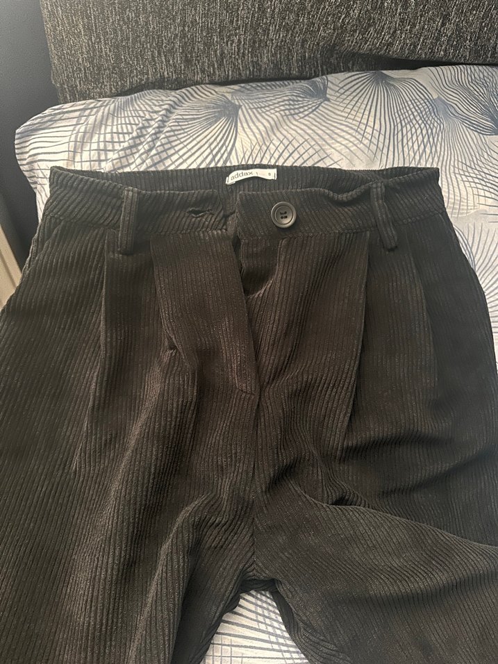 Kahverengi Kadın Süet Pileli Pantolon - Görsel 2