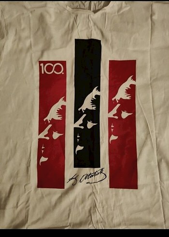 Beyaz Baskılı Erkek Kısa Kollu Tişört - Görsel 3