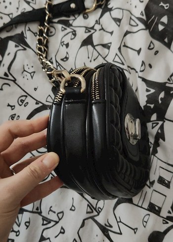 Kilitli Siyah Deri Kadın Çanta - Görsel 5