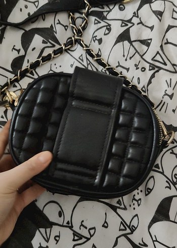 Kilitli Siyah Deri Kadın Çanta - Görsel 7