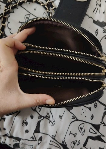 Kilitli Siyah Deri Kadın Çanta - Görsel 11