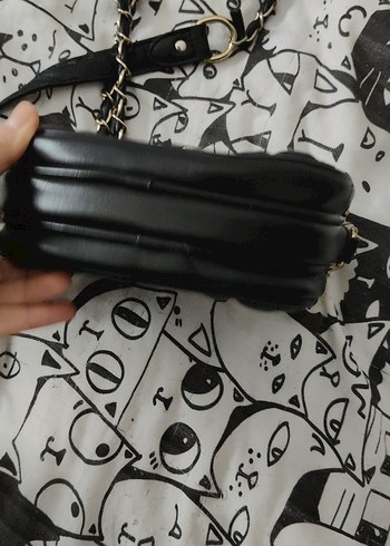 Kilitli Siyah Deri Kadın Çanta - Görsel 6