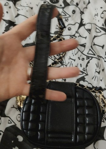 Kilitli Siyah Deri Kadın Çanta - Görsel 10