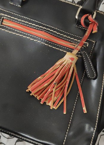 Siyah Deri Gotik Kadın Çanta - Görsel 3