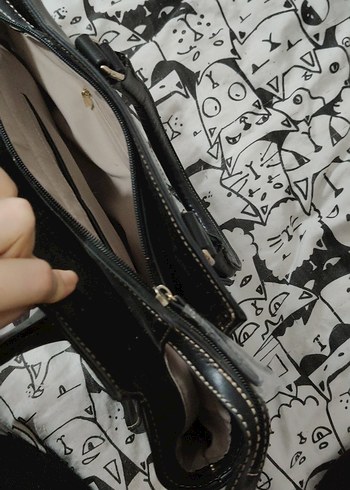 Siyah Deri Gotik Kadın Çanta - Görsel 6