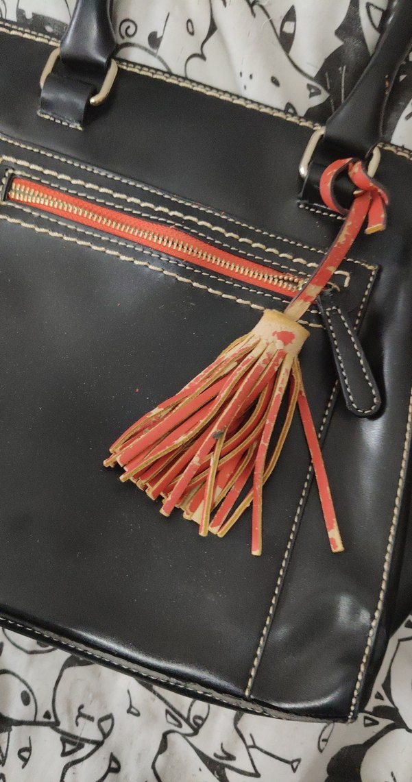 Siyah Deri Gotik Kadın Çanta - Görsel 3