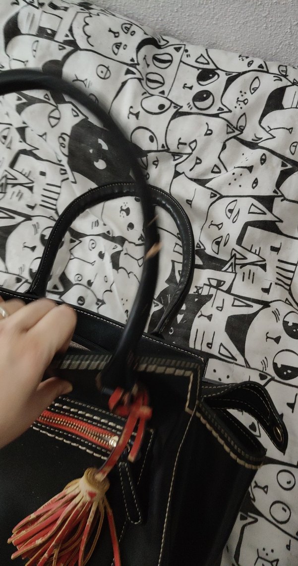 Siyah Deri Gotik Kadın Çanta - Görsel 4