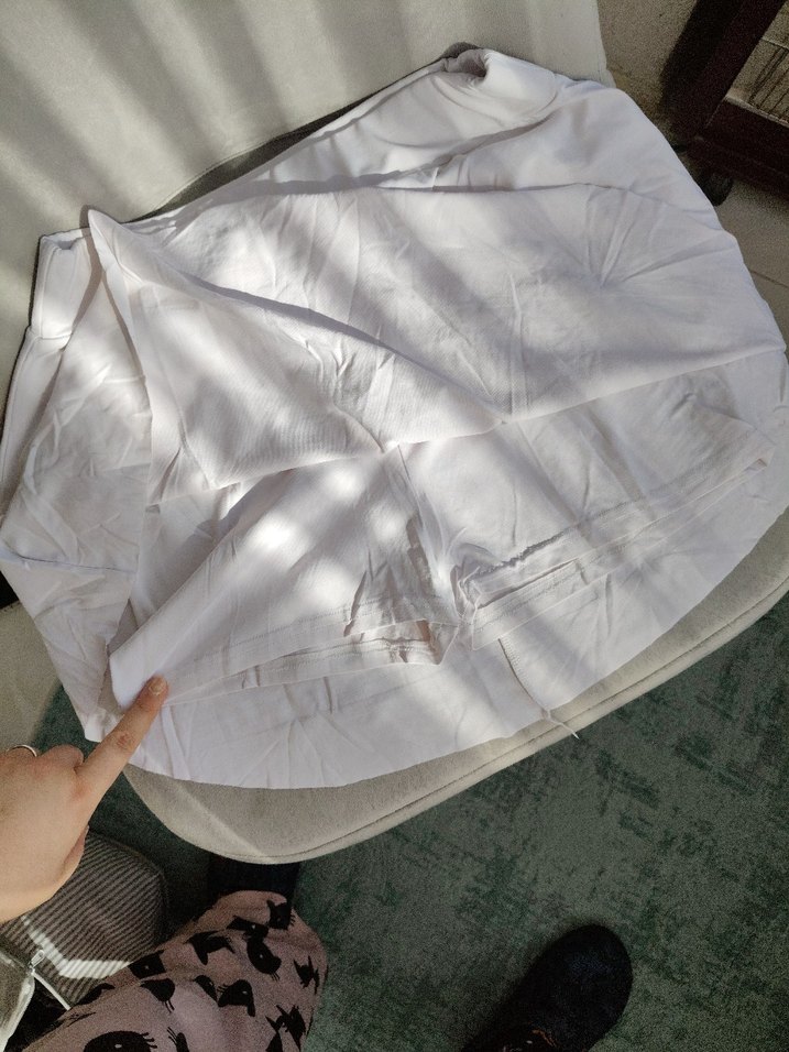 Beyaz Keten Midi Drapeli Etek - Görsel 2