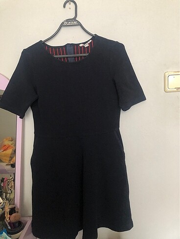 xs Beden Tommy lacivert elbise