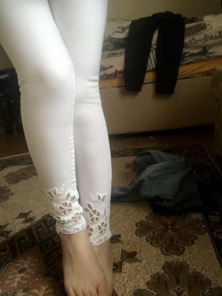 34 beden beyaz yuksel bel pantolon