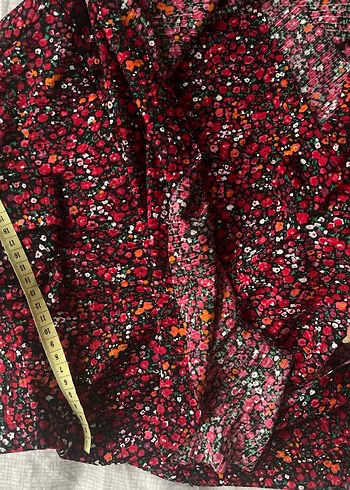 Kırmızı Desenli Salaş şort Etek - Görsel 2