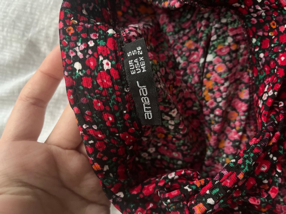 Kırmızı Desenli Salaş şort Etek - Görsel 3