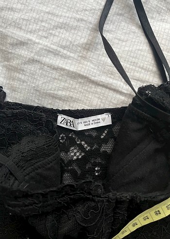 Siyah Dantelli Zara Büstiyer Üst - Görsel 2
