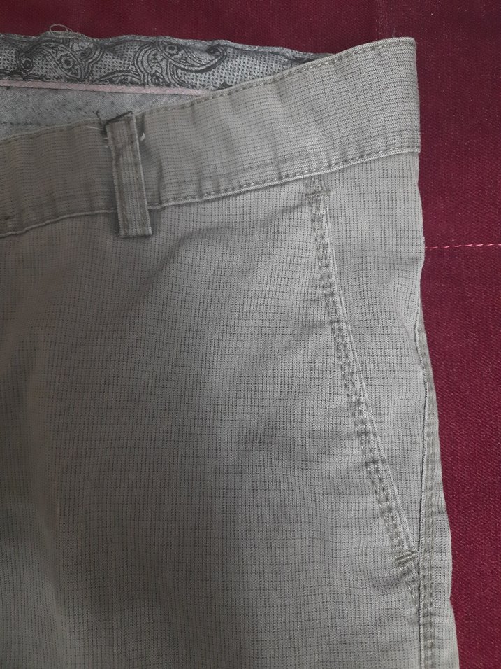 Gri Regular Fit Erkek Kemerli Pantolon - Görsel 3