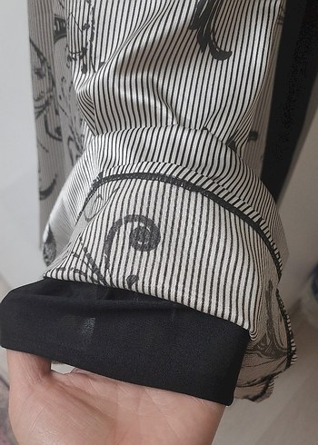 Uzun Siyah Desenli Straplez Elbise - Görsel 7