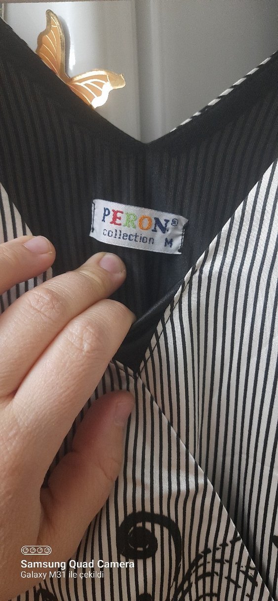 Uzun Siyah Desenli Straplez Elbise - Görsel 5