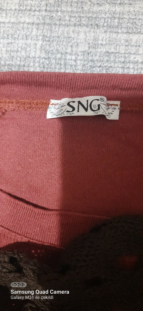 Bordo Örgü Bohem Kadın Atkı detaylı bluz - Görsel 3