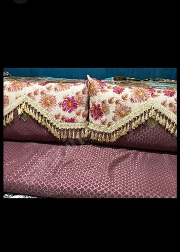 Bordo Nakışlı Klasik Koltuk Örtüsü - Görsel 4