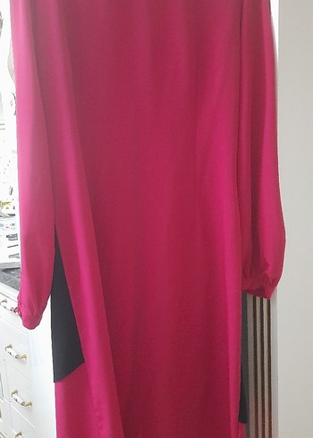 Pembe Siyah Düğmeli yelek detaylı tunik - Görsel 5