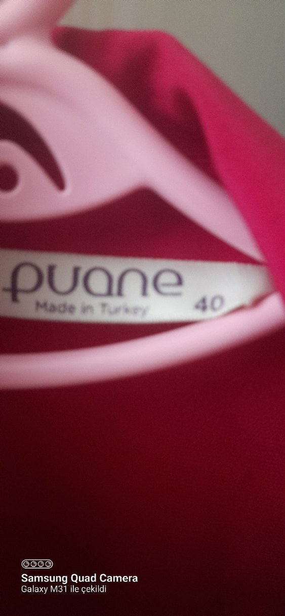 Pembe Siyah Düğmeli yelek detaylı tunik - Görsel 2