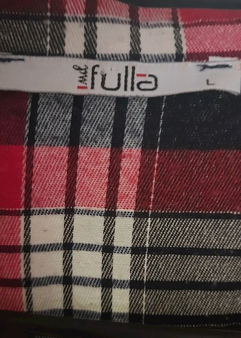 Kırmızı Ekose Düğmeli Uzun Kadın Gömlek - Görsel 5