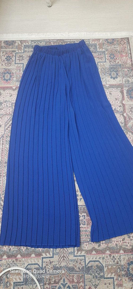 Mavi Piliseli Kadın Midi Tunik - Görsel 5