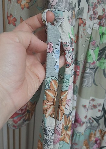 Çiçek Desenli Bohem Uzun Elbise - Görsel 7