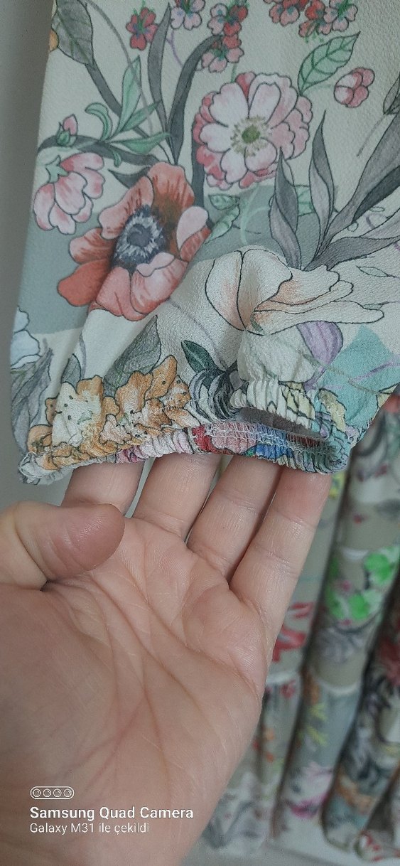 Çiçek Desenli Bohem Uzun Elbise - Görsel 4