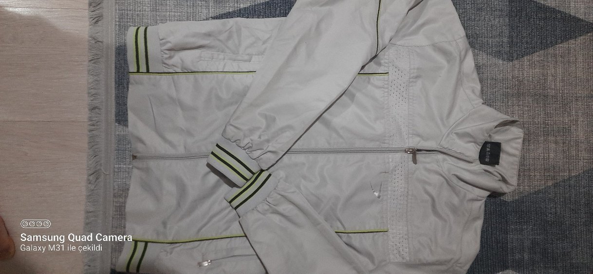 Gri Kadın Dar Kesim Fermuarlı pantolon ve eşofman üstü - Görsel 2