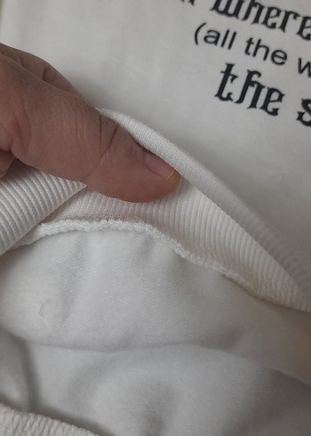 Kız Çocuk Beyaz Pamuklu Sweatshirt - Görsel 4