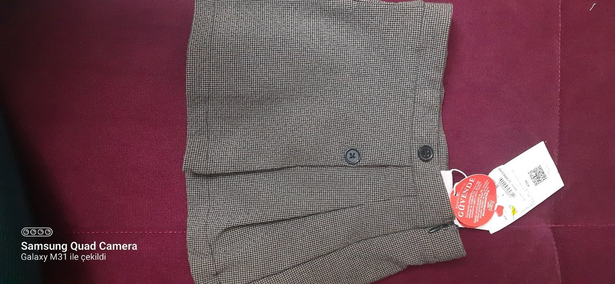 Gri Düğmeli  cocuk Mini Etek - Görsel 2