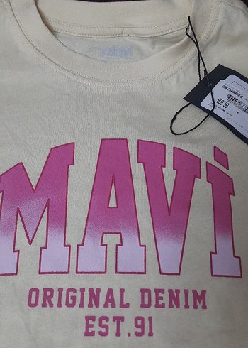 Mavi Baskılı Kız Tişörtü - Görsel 2