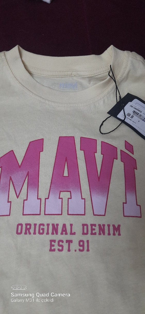 Mavi Baskılı Kız Tişörtü - Görsel 2