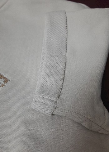 Kızlar için zincir detaylı beyaz sweatshirt - Görsel 3