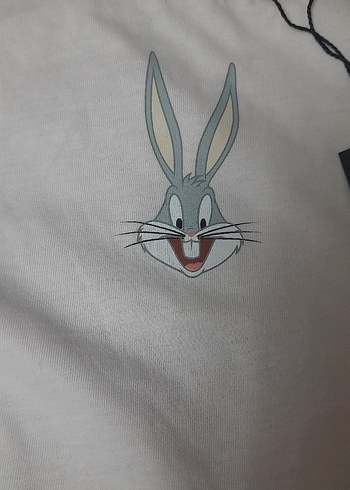 Beyaz Kız Çocuk Baskılı Tişört - Görsel 2