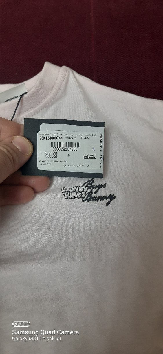 Beyaz Kız Çocuk Baskılı Tişört - Görsel 3