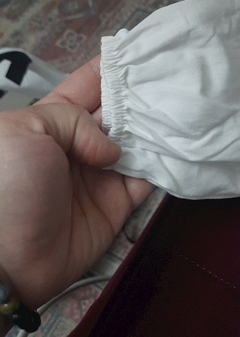 Kız Çocuk Beyaz Pamuklu Kısa Kollu Gömlek - Görsel 2