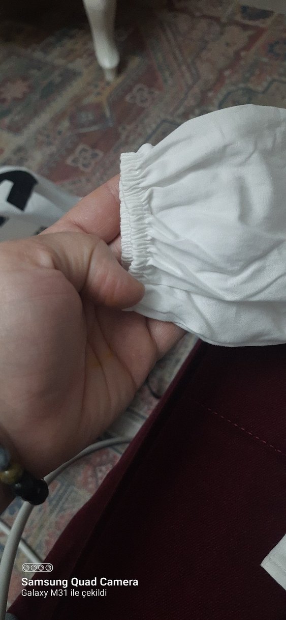 Kız Çocuk Beyaz Pamuklu Kısa Kollu Gömlek - Görsel 2