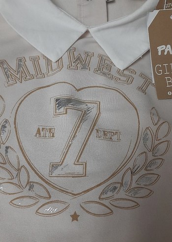 Beyaz Baskılı Uzun Kollu Kız Sweatshirt - Görsel 2