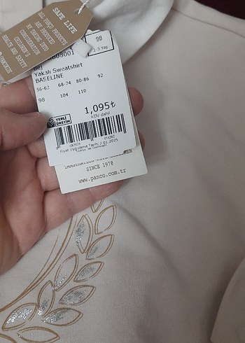 Beyaz Baskılı Uzun Kollu Kız Sweatshirt - Görsel 5