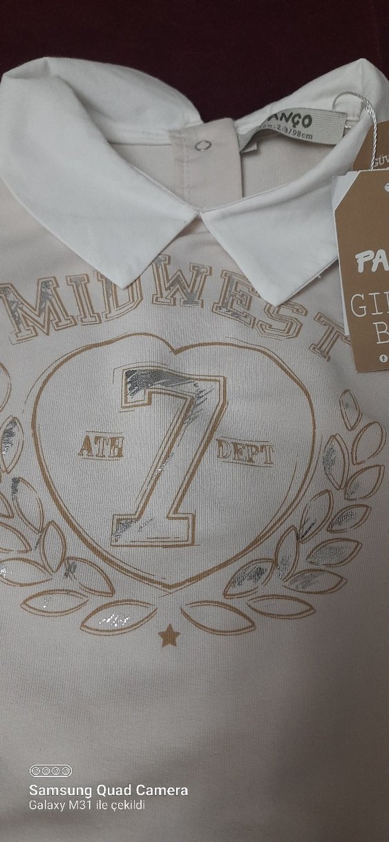 Beyaz Baskılı Uzun Kollu Kız Sweatshirt - Görsel 2