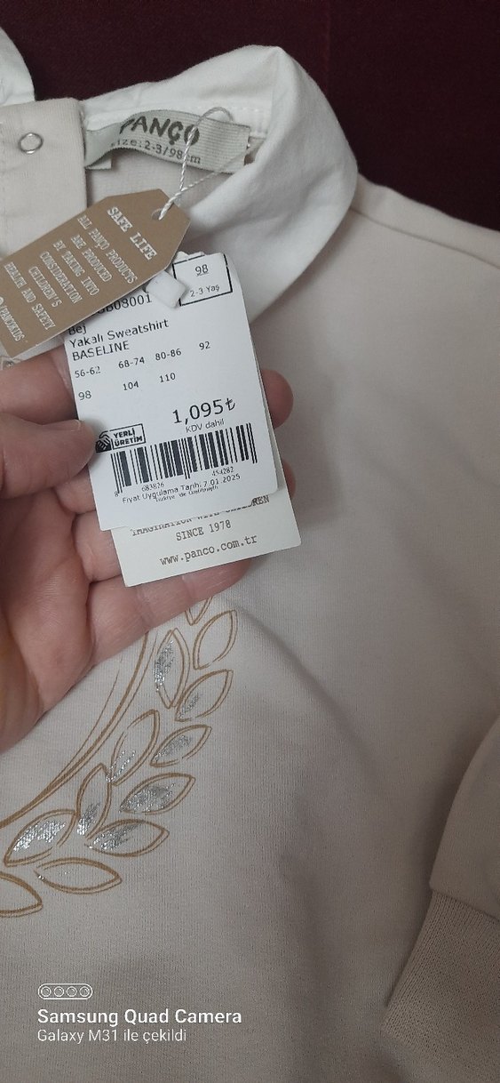 Beyaz Baskılı Uzun Kollu Kız Sweatshirt - Görsel 5