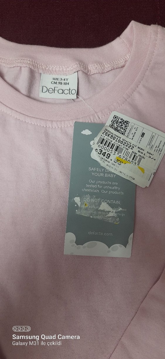 Kız Çocuk Bej Uzun Kollu Basic Tişört - Görsel 2