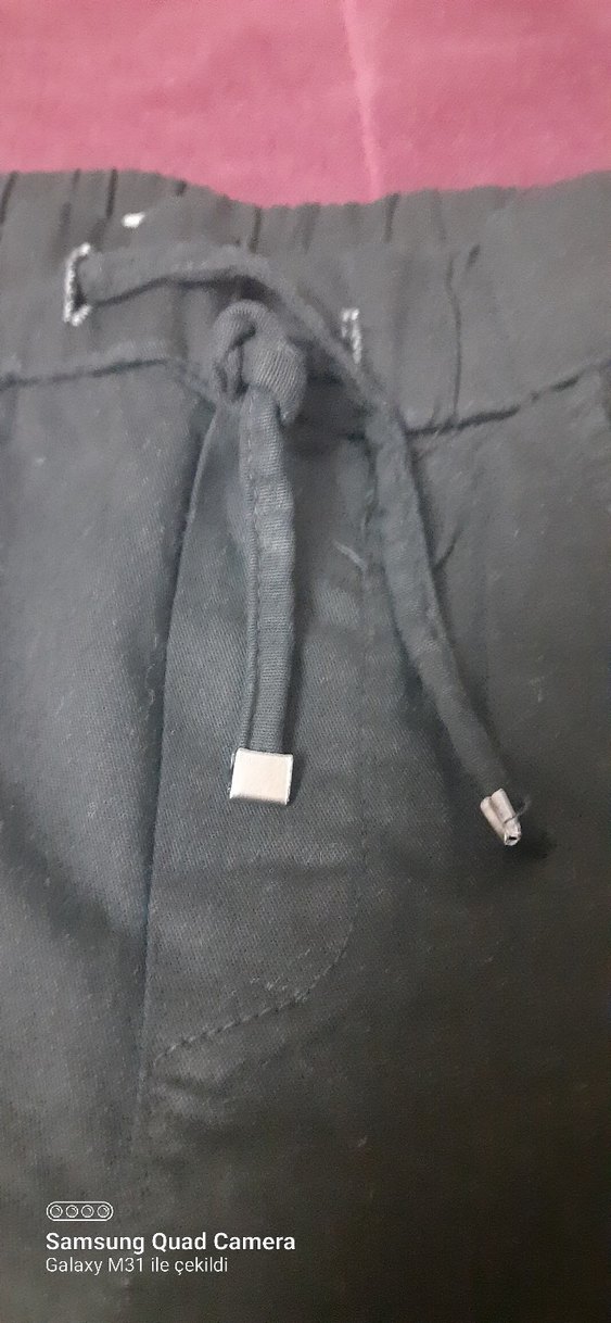 Kelebek Nakışlı Gri Kız Pantolonu - Görsel 3