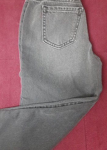 Gri kiz çocuk Denim Kemerli Dar Kesim Jean - Görsel 5