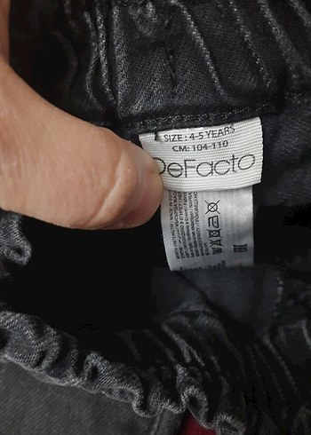 Gri kiz çocuk Denim Kemerli Dar Kesim Jean - Görsel 3