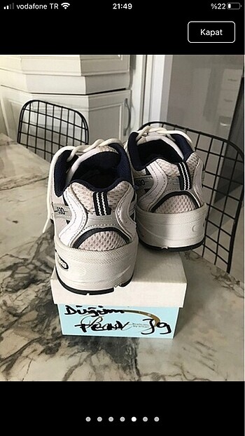 37 Beden beyaz Renk New balance ayakkabı