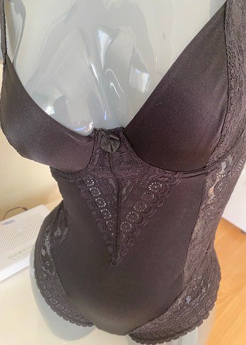 H&M Siyah Dantel Detaylı BODY 80B - Görsel 3